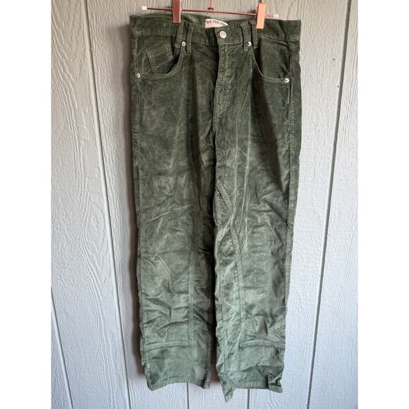 NWT Free People Risk Taker Corduroy Pants Green Size 29 - Picture 4 of 5